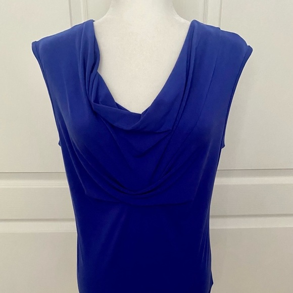 Michael Michael Kors Draping Blue Sleeveless Top - Picture 1 of 10